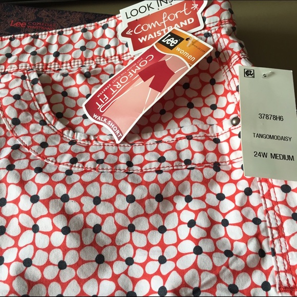 Lee Pants - Lee brand shorts, blue and orange floral print