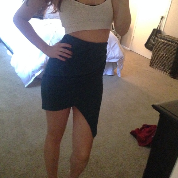 Emerald green pencil skirt