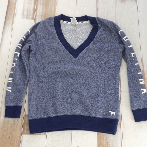 Pink V neck Sweatshirt