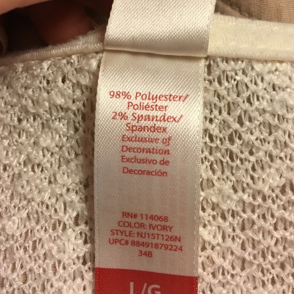 Cream/Pink Aztec Print No Boundaries Sweater - Picture 3 of 3