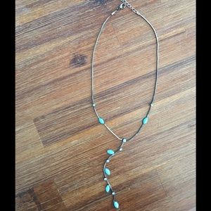 Pewter and (faux) Topaz necklace.