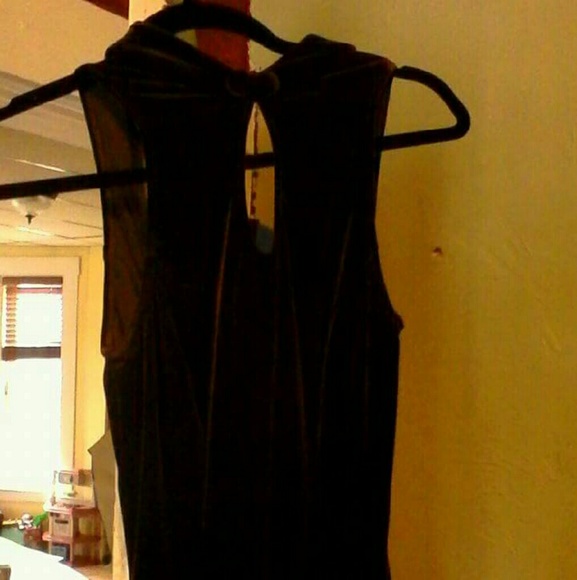 Long Chocolate Velvet Form Fitting Gown