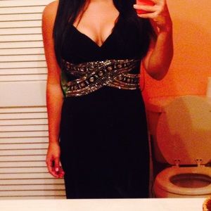 Black Prom dress, never worn, silver sequins