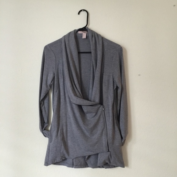 F21 asymmetrical zipper top