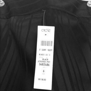 Satin Pinstripe Dress Pants