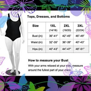 Plus size chart for perfect fit