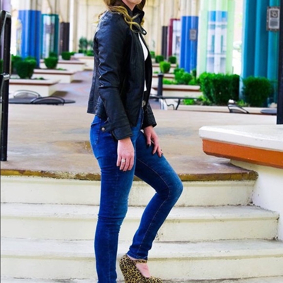 Black Leather Jack Motorcycle Jacket - Picture 4 of 4