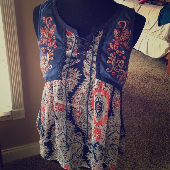 Adorable sheer boho tank