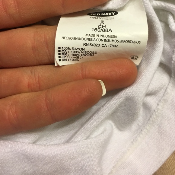 White Thin Old Navy Top - Picture 3 of 4