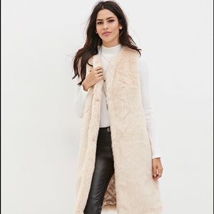 Faux Fur Vest (beige/cream)