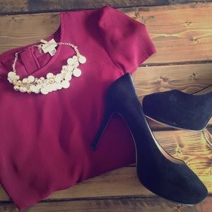 Merona Deep Red Dress Shirt