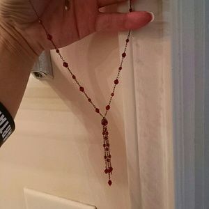 Drop bead adjustable necklace.