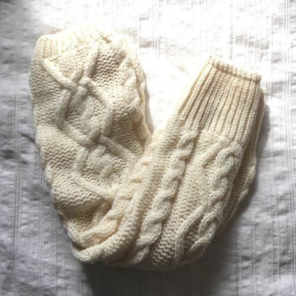 Cream Knit Legwarmers