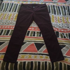 Maroon skinny jeans