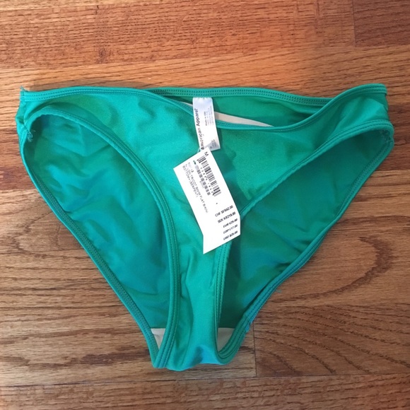 nylon tricot bikini bottoms green