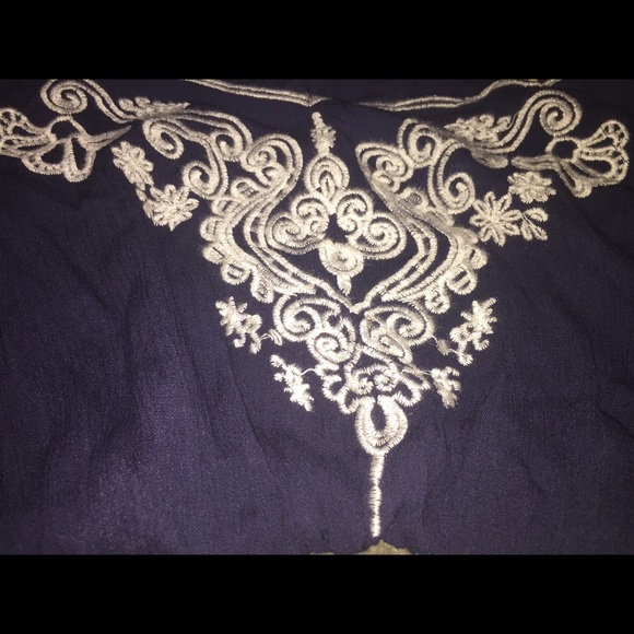 Papaya Navy Romper - Picture 2 of 4