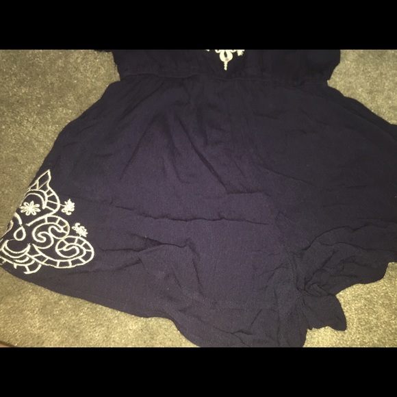 Papaya Navy Romper - Picture 3 of 4