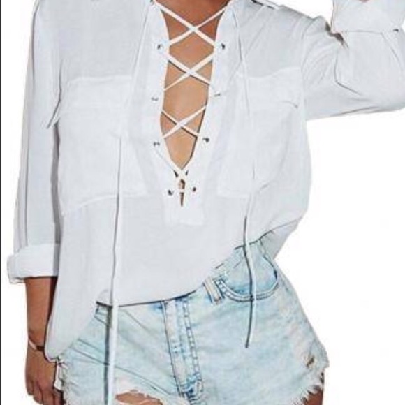 Long sleeve open blouse - Picture 1 of 3