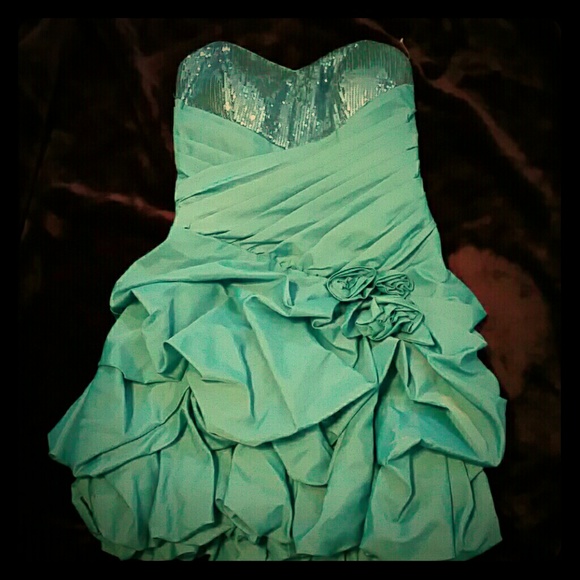Roberta Formal Teal Dress - Picture 1 of 3