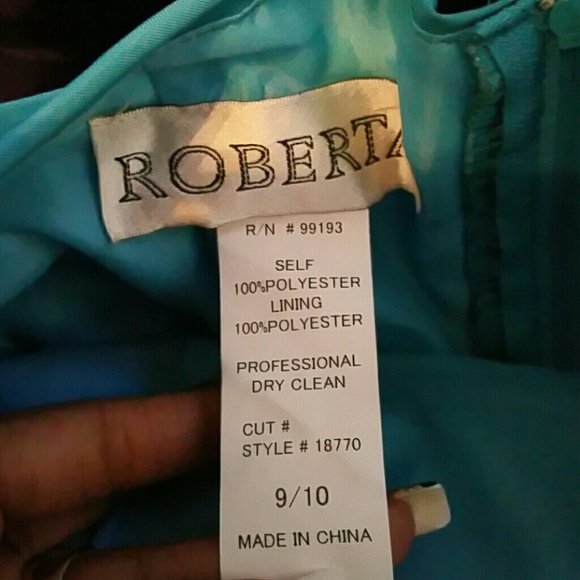 Roberta Formal Teal Dress - Picture 2 of 3