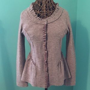 Anthropologie Peplum Cardigan