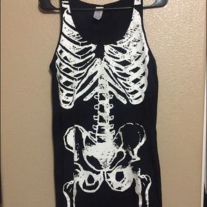 Skeleton print dress
