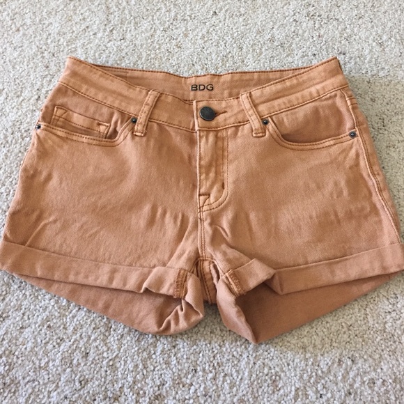 BDG gold/brown shorts - urban outfitters