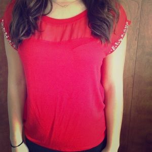 Bejeweled Sleeves Top