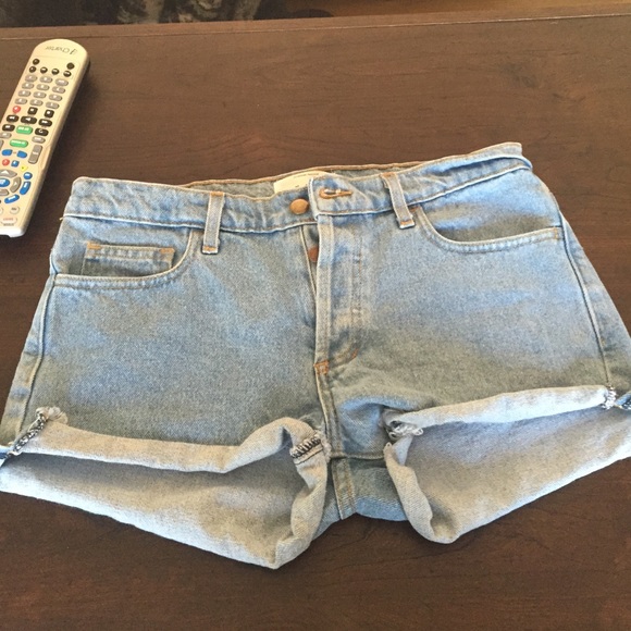American Apparel (mid??) rise Denim Shorts
