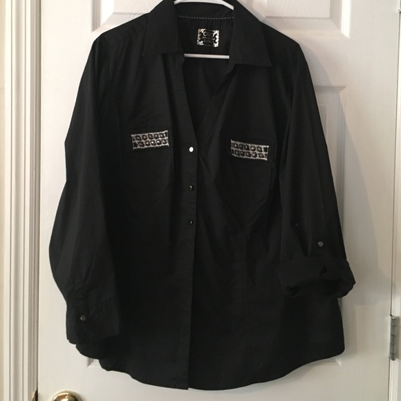 Plus size Cato black blouse EUC size 22/24
