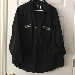 Plus size Cato black blouse EUC size 22/24
