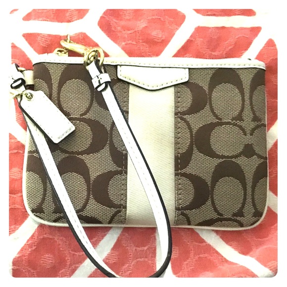 Coach signature wristlet