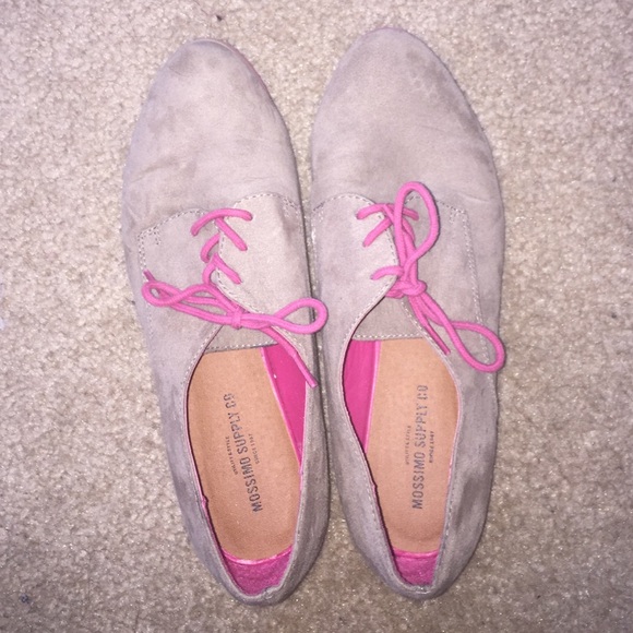 tan suede and pink oxfords!