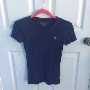 Lilly Pulitzer Navy Crew Neck T Shirt