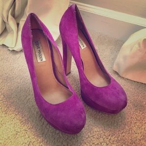 Purple Suede Steve Madden Pumps