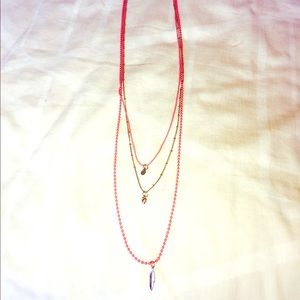 Long charm necklace