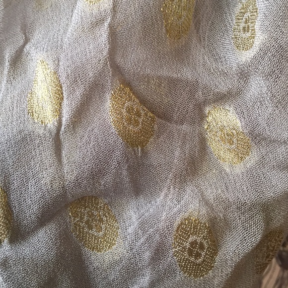 Armani Exchange grey blue blanket scarf - Picture 3 of 4