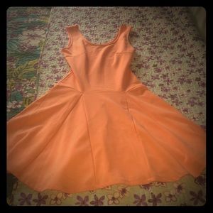 Peach flared dress