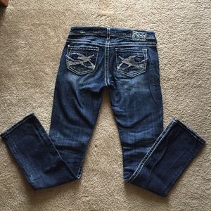 Silver straight fit jeans