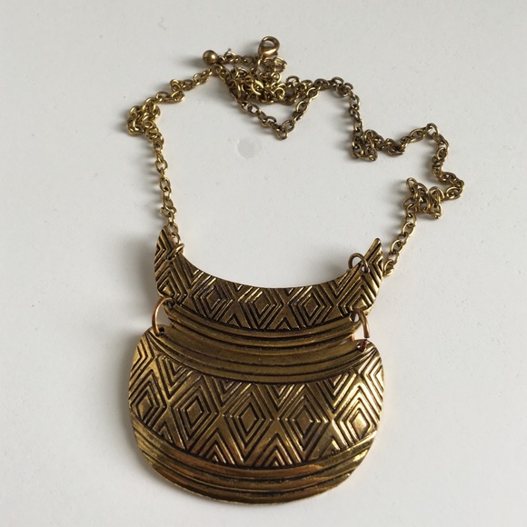 Gold Aztec necklace - Picture 1 of 1