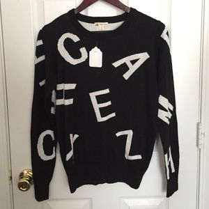 NWT Nasty Gal Cotton Candy Alphabet Sweater