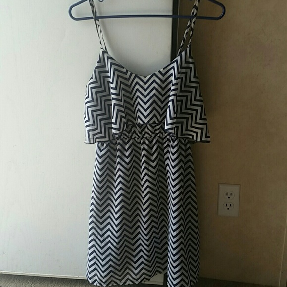 Chevron patterned dress.