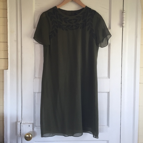 Madewell Silk Dress with Vine Motif