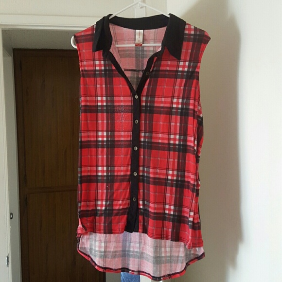 Flannel looking tank top