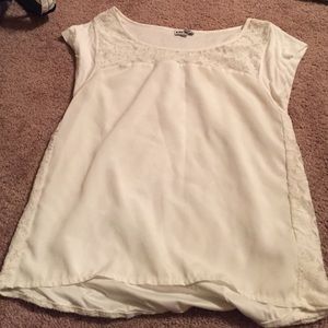 Express white short sleeve top