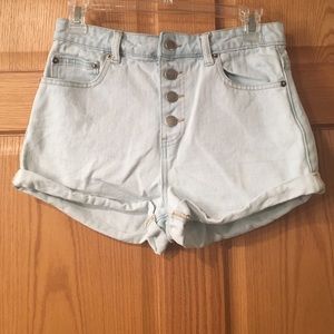 Jean high rise shorts