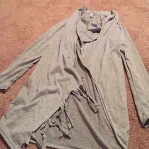 Gray cardigan