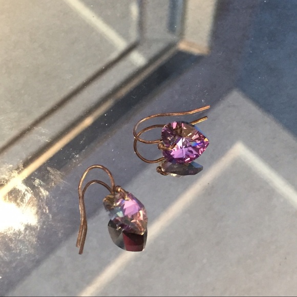 Heart drop earrings
