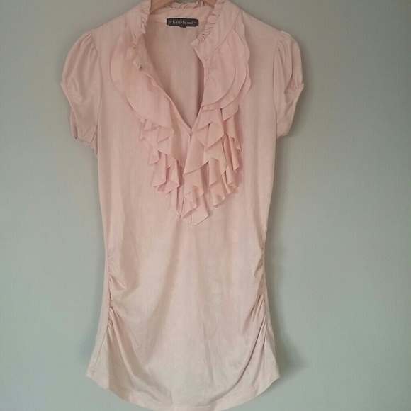 Heartsoul pink ruffles shirt