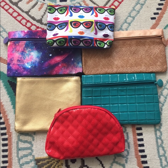 Suite of Ipsy makeup bags